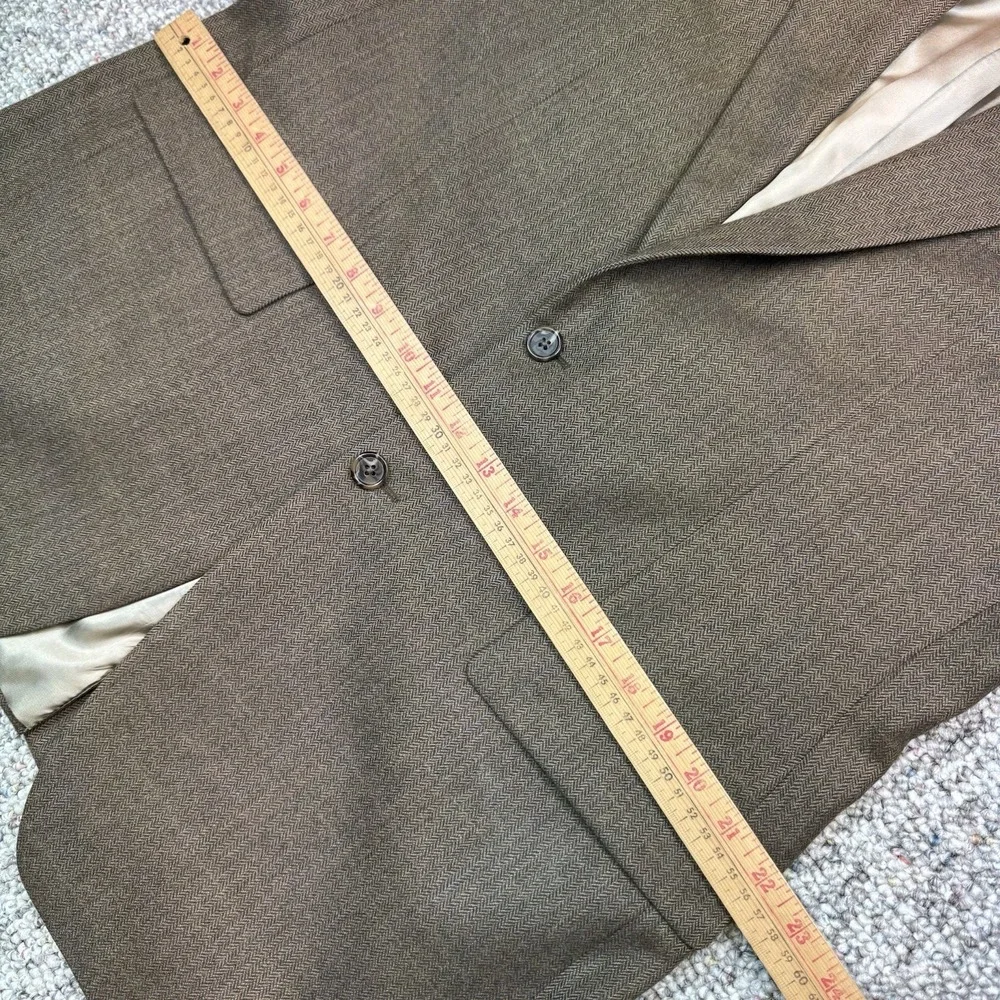 Lauren Ralph Lauren Macy's Blazer Mens 42L Check Wool Brown